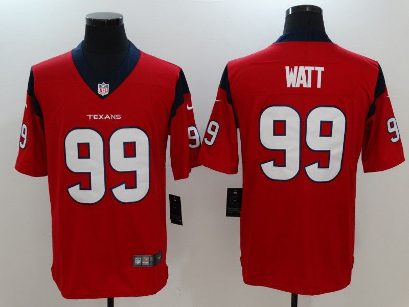 Men Houston Texans 99 Watt Red Nike Vapor Untouchable Limited NFL Jersey